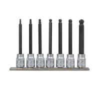 SET DI 7 INSERTI ALLEN A SFERA CON BUSSOLE 3/8"