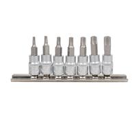 SET DI 7 INSERTI TORX INVIOLABILI CON BUSSOLE 1/4"