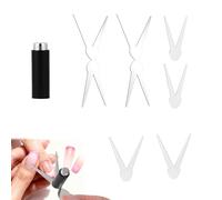 Set di 7 magneti a forma di occhio di gatto per unghie, magneti cilindrici a forma di forbice e a forma di V, strumenti per unghie francesi a doppia testa, set di strumenti per unghie francesi per