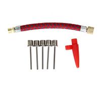 Set di 7 mini pompe da bicicletta con adattatori e ago per gonfiare pneumatici da bicicletta, calcio e altri sport. Pratico e durevole.