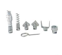 Set di 7 molle per la pulizia dello scarico, taglierina per tubi da 16 mm, accessori per aste fognarie, punte a serpente idrauliche resistenti in acciaio al manganese 65, strumento per sbloccare il WC