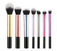 Set di 7 pennelli da trucco per sfumare fard correttori pennelli per occhi in fibra sintetica