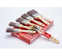 Set di 7 pennelli sintetici Premier Trade di ProDec per una finitura liscia con vernici a emulsione, lucide e satinate su pareti, soffitti, legno, metallo, 2x 1,5, 2x 2, 1x 3 pollici