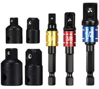 Set Di 7 Pezzi Adattatore per Chiavi a Bussola E Inserti, 3Pcs Adattatore Esagon
