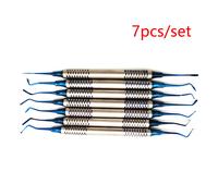 Set di 7 Pezzi Kit per Otturazioni in Resina Composita Dentale, Spatola con Manico Spesso e Testa Placcata in Titanio, Strumento per Restauro Dentale