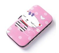 Set di 7 pezzi per manicure in stile cartone animato, set di strumenti per manicure portatile PU shell kit per la cura delle unghie con tagliaunghie lima forchetta pelle morta, regalo preferito