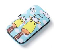 Set di 7 pezzi per manicure in stile cartone animato, set di strumenti per manicure portatile PU shell kit per la cura delle unghie con tagliaunghie lima forchetta pelle morta, regalo preferito