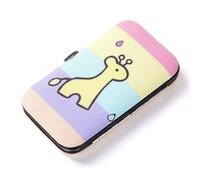 Set di 7 pezzi per manicure in stile cartone animato, set di strumenti per manicure portatile PU shell kit per la cura delle unghie con tagliaunghie lima forchetta pelle morta, regalo preferito