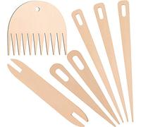 Set di 7 Pezzi per Telaio in Legno - Include 5 Aghi per Uncinetto, Bastone di Tessitura delle Navette e Pettine per Tessitura