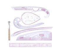 Set di 7 pezzi, righello for cucire curve for vestiti, disegno, creazione stencil, for classificazione