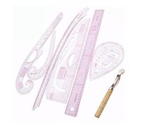 Set di 7 pezzi righello, kit misurazione su misura, da cucito, braccio for maniche, set curve francesi, taglio, ruota a pale
