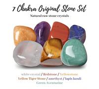 Set Di 7 Pietre Chakra Per Meditazione Yoga, Fatte A Mano. Un Delicato Regalo! Avventurina