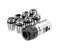 Set di 7 pinze a molla in acciaio al carbonio ER11 1/2/3/4/5/6/7 mm pinze a molla con ER11A 5 mm Supporto albero motore CNC Asta di prolunga pinza mandrino tornio strumento di fresatura