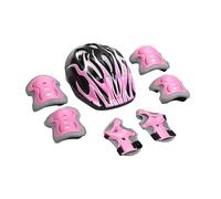 Set di 7 protezioni per skateboard e casco, per bambini, anti-caduta, anti-collisione, regolabili, ginocchiere e gomitiere, protezione di sicurezza per ragazzi e ragazze da 1 a 8 anni