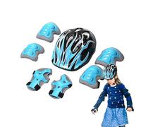 Set di 7 protezioni per skateboard e casco, per bambini, anti-caduta, anti-collisione, regolabili, ginocchiere e gomitiere, protezione di sicurezza per ragazzi e ragazze da 1 a 8 anni