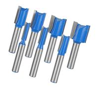 Set di 7 punte dritte per fresatura del legno con gambo da 8 mm, resistenti, per la lavorazione del legno e la creazione di armadietti, set di punte per router a doppio bordo per legno