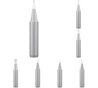 Set di 7 punte per saldatura, satinate opache, piatte e appuntite, punte per saldatore, diametro interno 4 mm, ricambio per stazione di rilavorazione, superficie larga e saldatura ad angolo speciale