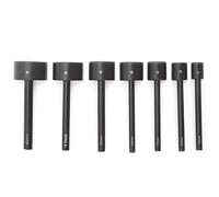 Set di 7 punzoni a mezzo tondo, strumenti per artigianato in pelle, punzone a mezzo tondo professionale per cinture, materiali per progetti di lavoro manuale con impugnatura