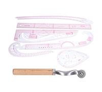 Set di 7 Righelli da Cucito in Plastica Trasparente per Modellismo e Design di Abbigliamento Kit di Righelli Curvi per Principianti Designer Progetti Fai-Da-Te Alta Precisione e Buona Flessibilità Fin
