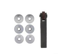 Set di 7 ruote singole per zigrinatura, con passo da 0,5 mm, 1,5 mm, 2 mm, compatibili con le configurazioni standard di macchine zigrinate