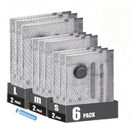 Set di 7 sacchetti per il vuoto da viaggio grigi, include pompa manuale, 2 piccoli 2 medi 2 grandi, per il risparmio di spazio nell'archiviazione dei vestiti, adatto per armadio, sotto il letto, lavan