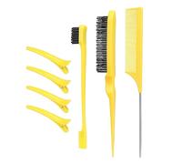 Set di 7 spazzole per capelli con clip a becco d'anatra in nylon, spazzole per prendere in giro i capelli, per donne e ragazze