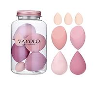 Set di 7 spugnette per trucco, serie rosa, multicolore, per fondotinta, miscelazione, bellezza, impeccabili, per creme e polveri liquide (A-rosa)