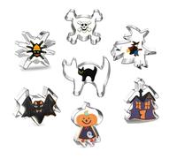 Set di 7 stampi in acciaio inossidabile per biscotti di Halloween per fare i pum
