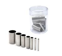 Set di 7 stampi rotondi per argilla in acciaio inox, mini formine a forma di cerchio per biscotti, fai da te, lavori artigianali con argilla polimerica, con scatola di stoccaggio
