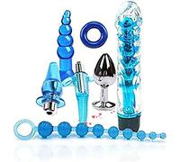 Set di 7 tappi girevoli in silicone blu
