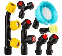Set di 7 ugelli per irroratore atomizzatore elettrico, ugello triplo, 2 ugelli doppi, 4 ugelli singoli