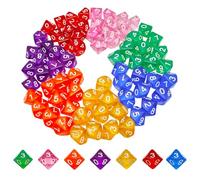 Set di 70 dadi poliedrici, Dice Dadi D10, cubi colorati per D&D/RPG/MTG Table Games, Board Game, Acrylic Dice Set per Card Game Role Play Table Games