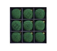 Set di 70 palline natalizie a forma di stella, rotonde, Xmas Santa Tree, fai da te, ornamenti per Capodanno, colore: verde