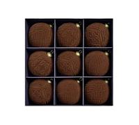 Set di 70 palline natalizie a forma di stella, rotonde, Xmas Santa Tree, fai da te, ornamenti per Capodanno (Brown)