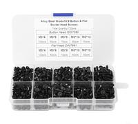 Set di 720 viti metriche a testa esagonale da 3 mm, per stampanti 3D e apparecchiature da ufficio, in acciaio al carbonio e scatola portaoggetti organizzata