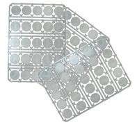 Set di 75 basi rotonde in plastica da 25 mm per tavolo in miniatura. Warlord Games