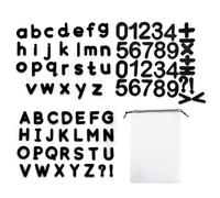 Set di 79 lettere magnetiche nere, giocattoli magnetici, numeri, magneti per frigorifero, lettere magnetiche in schiuma morbida, set di giocattoli educativi ABC per imparare l'ortografia