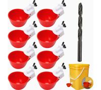 Set di 8 abbeveratoi automatici per polli con trapano, kit per abbeverare il pollame, abbeveratoio automatico per polli, anatre, oche e