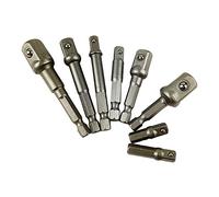 Set di 8 adattatori per chiave a bussola a percussione, attacco esagonale da 1/4", 3/8", 1/2", adattatore extra lungo