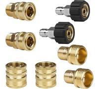 Set di 8 adattatori per idropulitrice a sgancio rapido, kit adattatore M22 girevole a 3/8 '' Quick Connect 3/4" a sgancio rapido
