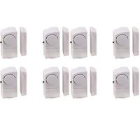 Set di 8 allarmi magnetici per porte e finestre. Bianco