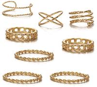 Set di 8 Anelli impilabili Vintage da Donna Boho Finger Knuckle Ring Set Convenient Design