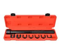 Set di 8 attrezzi di montaggio e smontaggio per tiranti interni in acciaio con 7 chiavi combinate e attrezzo per barra di accoppiamento in valigetta di plastica, per officina, garage, auto, auto