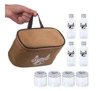 Set di 8 barattoli per spezie da esterno, contenitori trasparenti con borsa, design sicuro e resistente alle perdite, ideali per picnic, campeggio, barbecue, contenitori portatili da viaggio, perfetti
