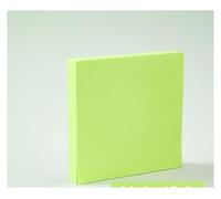 Set di 8 blocchetti di foglietti adesivi in tinta unita, 76 x 76 mm, 100 fogli per blocco, adesivo forte senza residui, carta spessa 80 g, 12 colori vivaci per ufficio, scuola e casa (8 pezzi) verde)