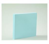 Set di 8 blocchetti di foglietti adesivi in tinta unita, 76 x 76 mm, 100 fogli per blocco, adesivo forte senza residui, carta spessa 80 g, 12 colori vivaci per ufficio, scuola e casa (8 pezzi, azzurro