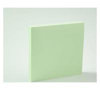Set di 8 blocchetti di foglietti adesivi in tinta unita, 76 x 76 mm, 100 fogli per blocco, adesivo forte senza residui, carta spessa 80 g, 12 colori vivaci per ufficio, scuola e casa (8 pezzi, verde