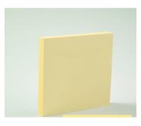 Set di 8 blocchetti di foglietti adesivi in tinta unita, 76 x 76 mm, 100 fogli per blocco, adesivo forte senza residui, carta spessa 80 g, 12 colori vivaci per ufficio, scuola e casa (8 pezzi, giallo