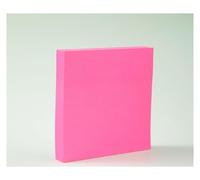 Set di 8 blocchetti di foglietti adesivi in tinta unita, 76 x 76 mm, 100 fogli per blocco, adesivo forte senza residui, carta spessa 80 g, 12 colori vivaci per ufficio, scuola, casa, promemoria di