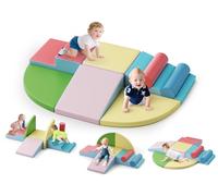 Set di 8 blocchi da arrampicata in schiuma morbida, blocchi di sicurezza per bambini, in poliuretano antiscivolo, impermeabile, facile da pulire, blocchi da arrampicata per bambini (8p - Macaron)